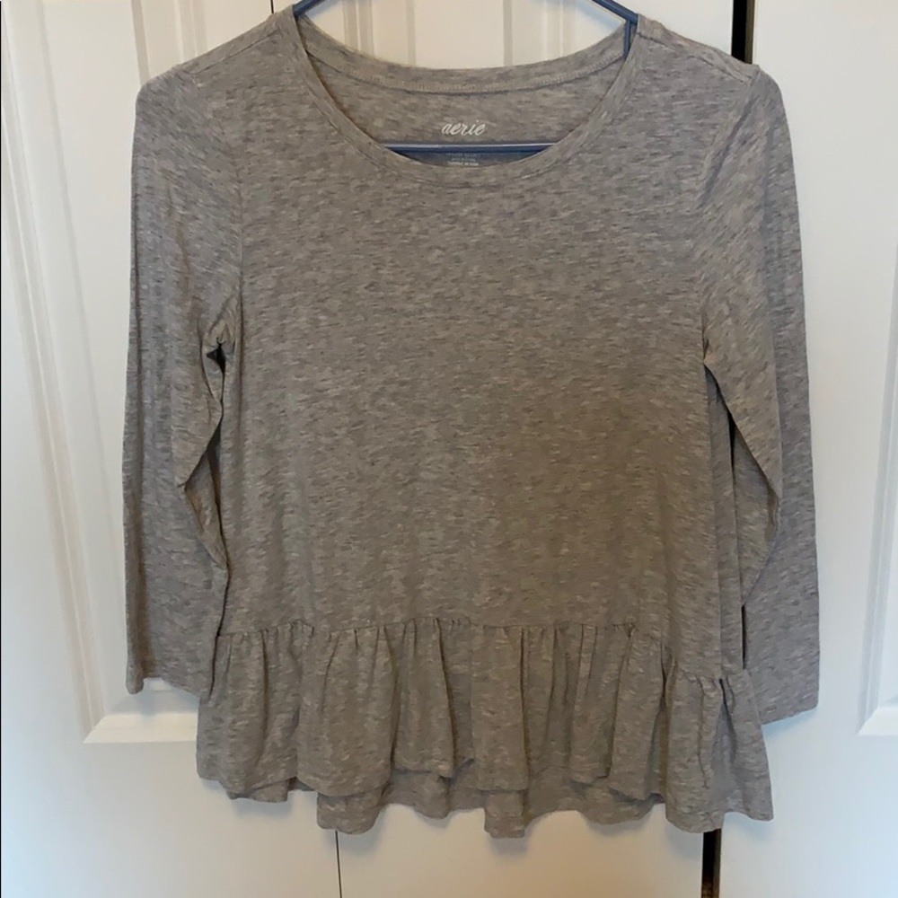 Aerie peplum top